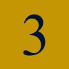 Number three on mustard yellow background.